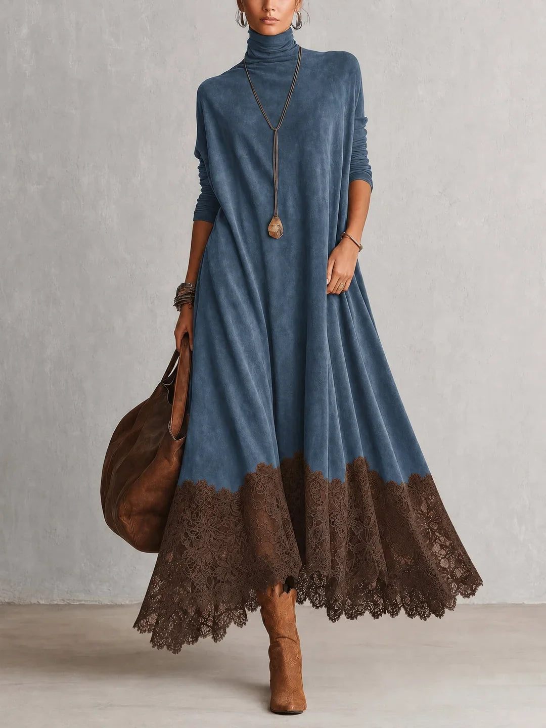 Brunella | Lace Hem Maxi Dress