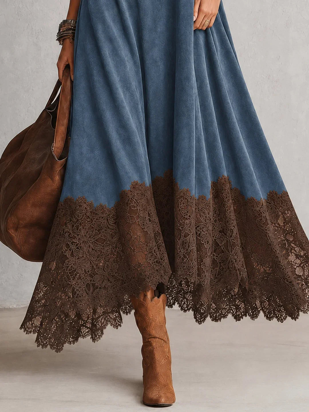 Brunella | Lace Hem Maxi Dress