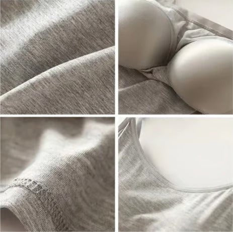 Cetestia – Scoop Neck Tank Top with Built-In Bra