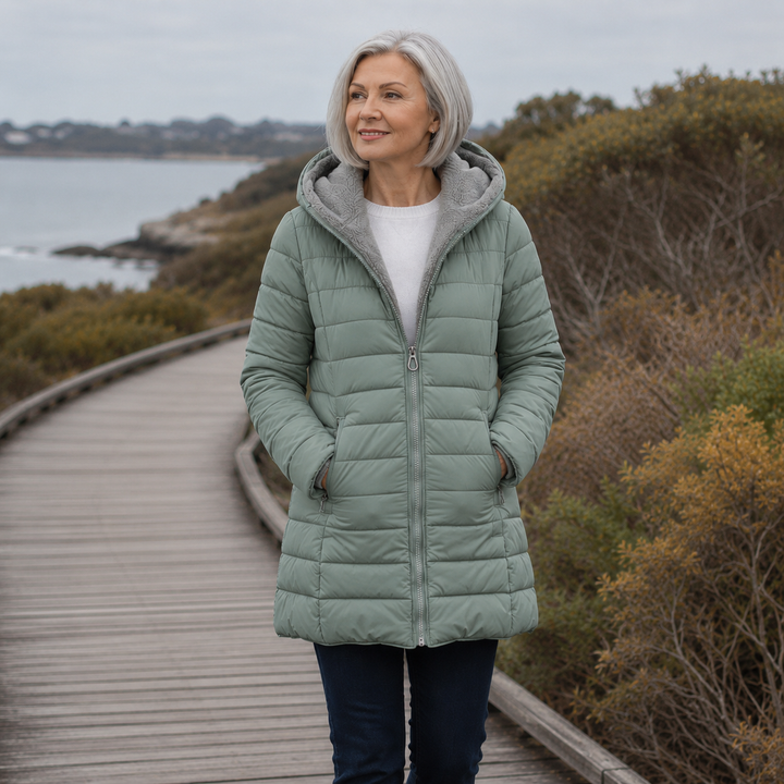 Denise | Quilted A-Line Coat