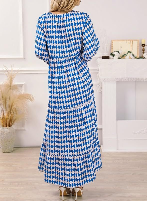 Vanessa – Boho Puff Sleeve Printed Maxi Dress