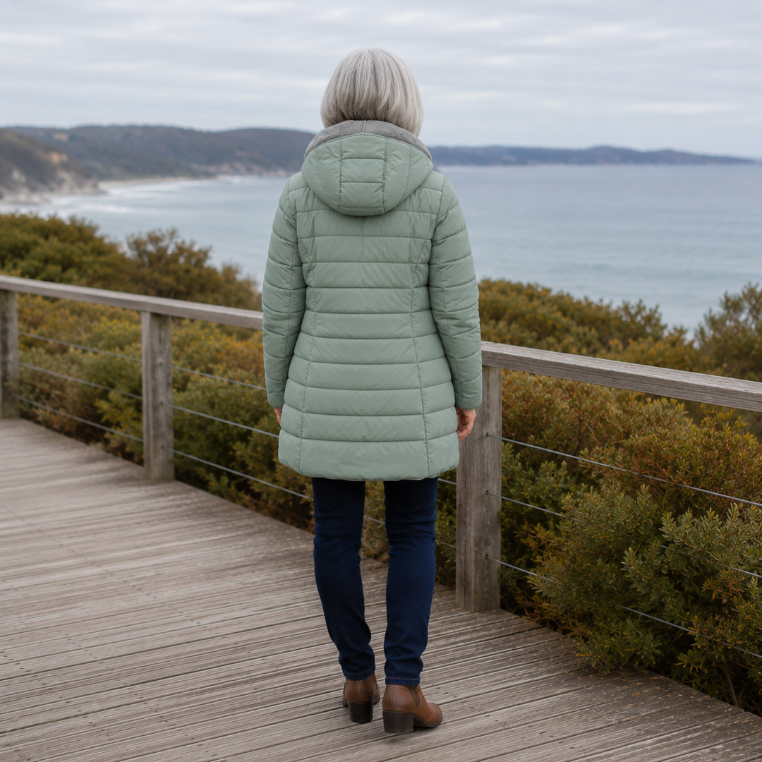 Denise | Quilted A-Line Coat