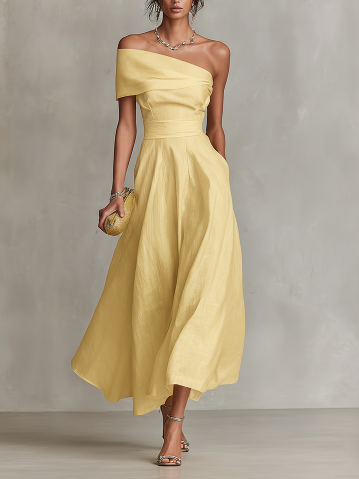 Soleil | One-Shoulder Midi Dress