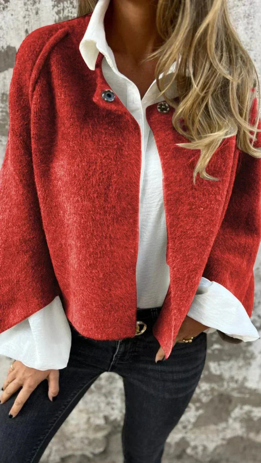 Olivia – Soft Jacket with Classic Round Neckline