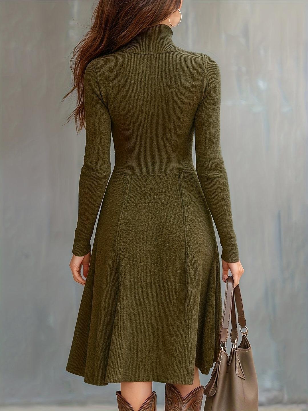 Zinnia | Zippered Long Sleeve Dress