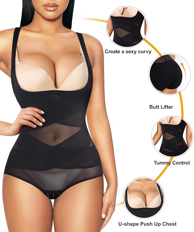Mica – Sculpting Bodysuit with U-Plunge Push-Up
