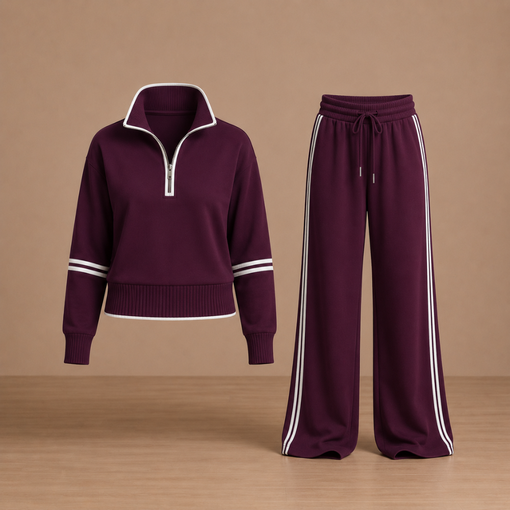 Hortense | Zip Collar Tracksuit Set