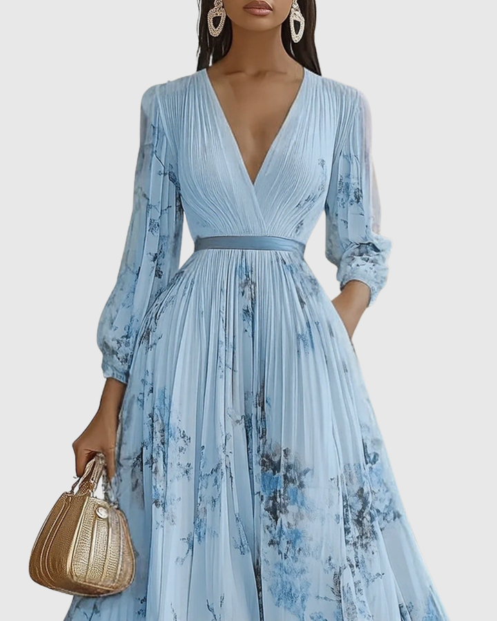 Rowella | V-Neck Floral Maxi Dress