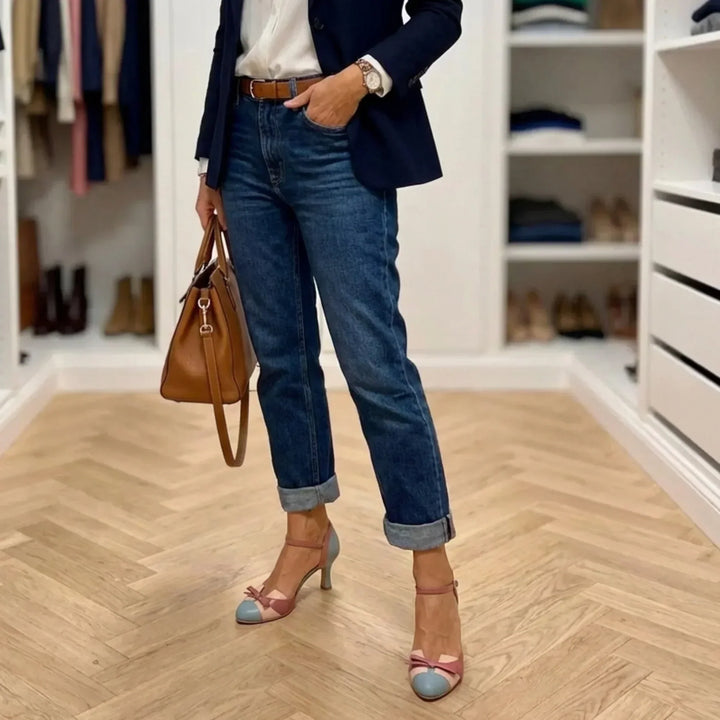 Ruby | Vintage Two-Tone Bow Heels