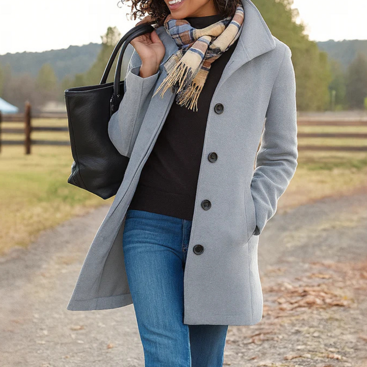 Helga | Classic Button-Front Winter Coat