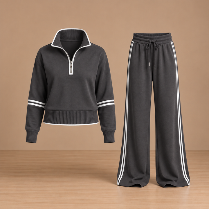 Hortense | Zip Collar Tracksuit Set