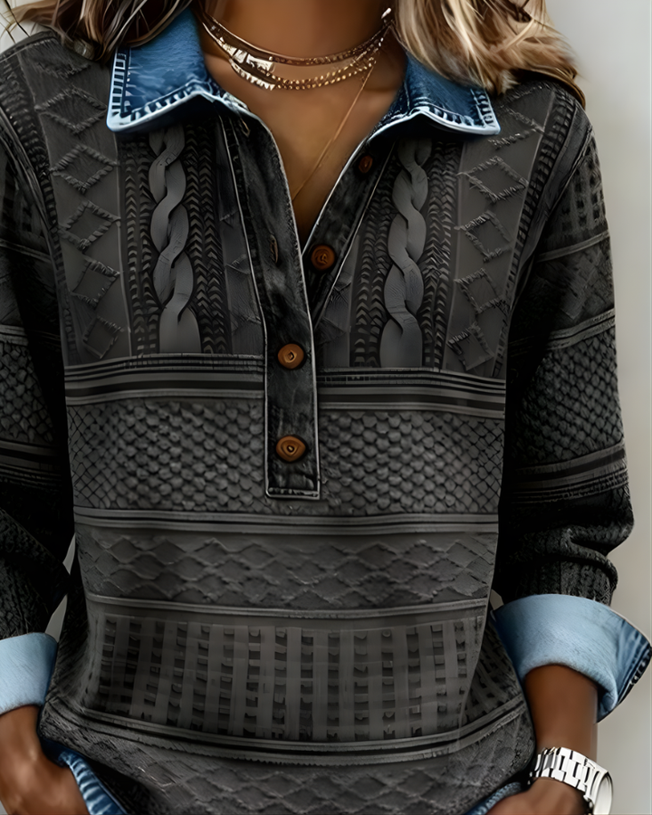 Rowan | Half-Button Collared Sweatshirt