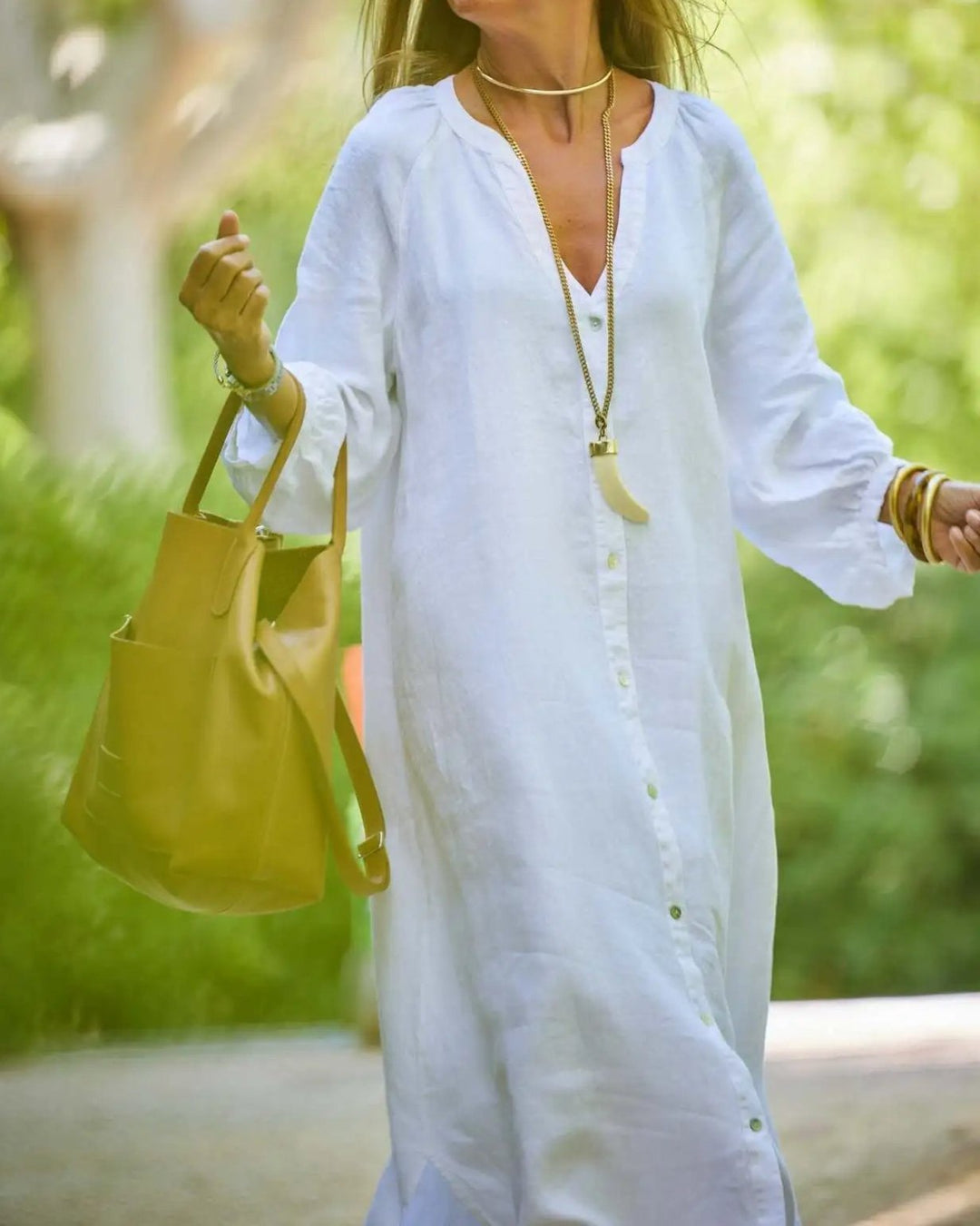 Elaina – Button-Front Maxi Dress