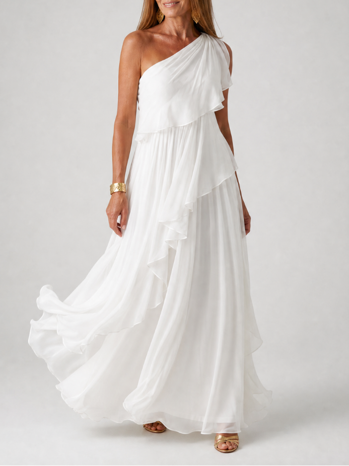 Ela | Cascading Ruffle Maxi Dress