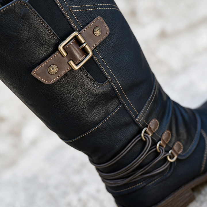 Maristel | Tall Buckle Riding Boots