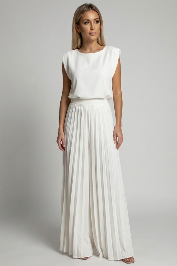 Pearl | Pleated Wide-Leg Jumpsuit