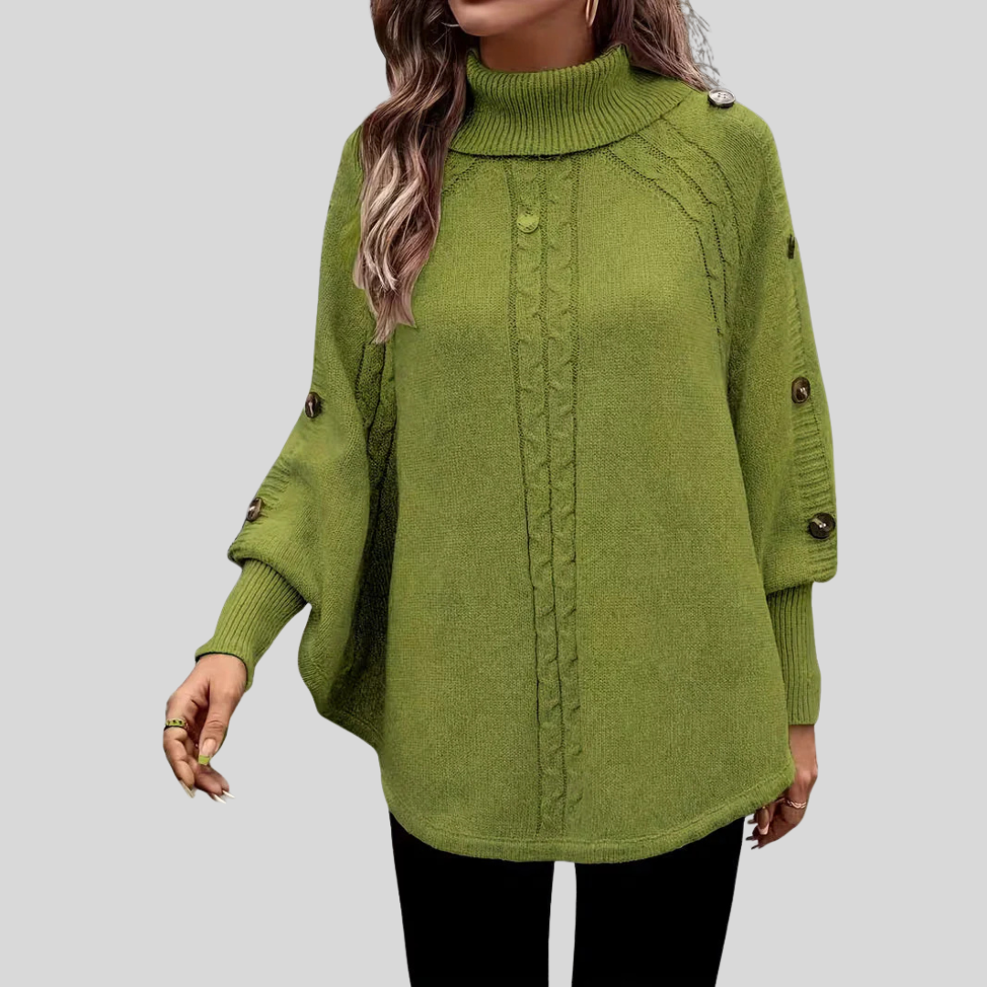 Nora | High Neck Cable Knit Sweater