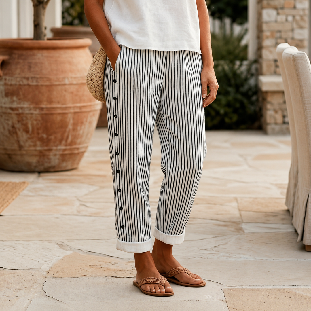 Talia | Striped Everyday Comfort Pants