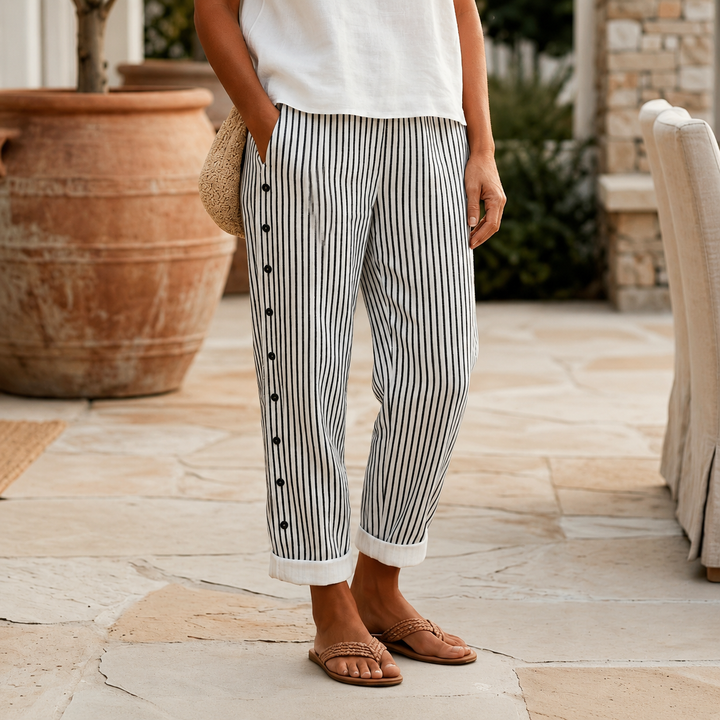 Talia | Striped Everyday Comfort Pants