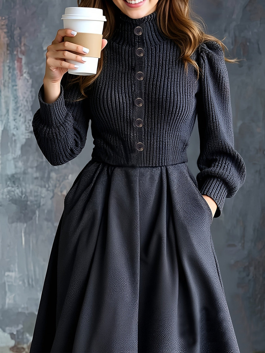 Noelle | Vintage Winter Dress with Pockets