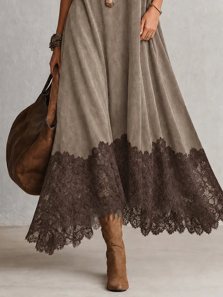 Brunella | Lace Hem Maxi Dress