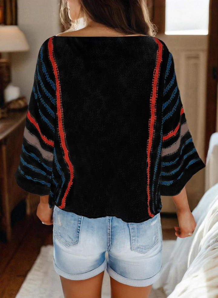 Camila – Boho Knit Sweater with Relaxed Flowy Fit
