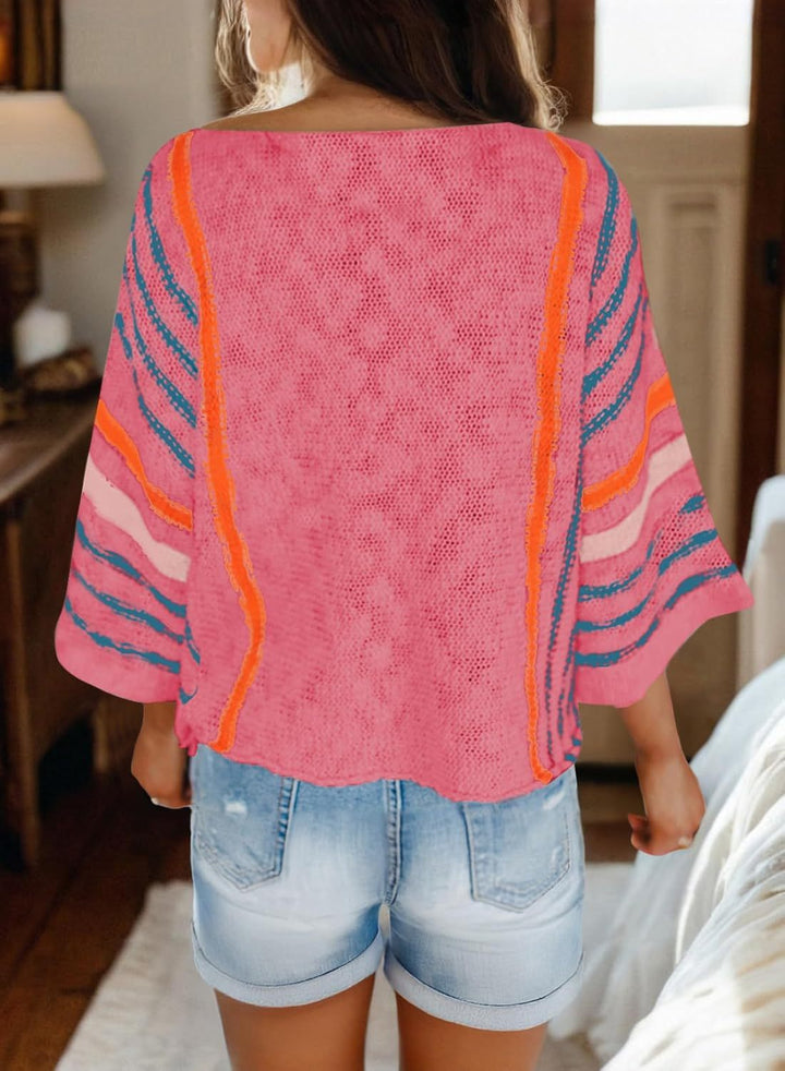 Camila – Boho Knit Sweater with Relaxed Flowy Fit