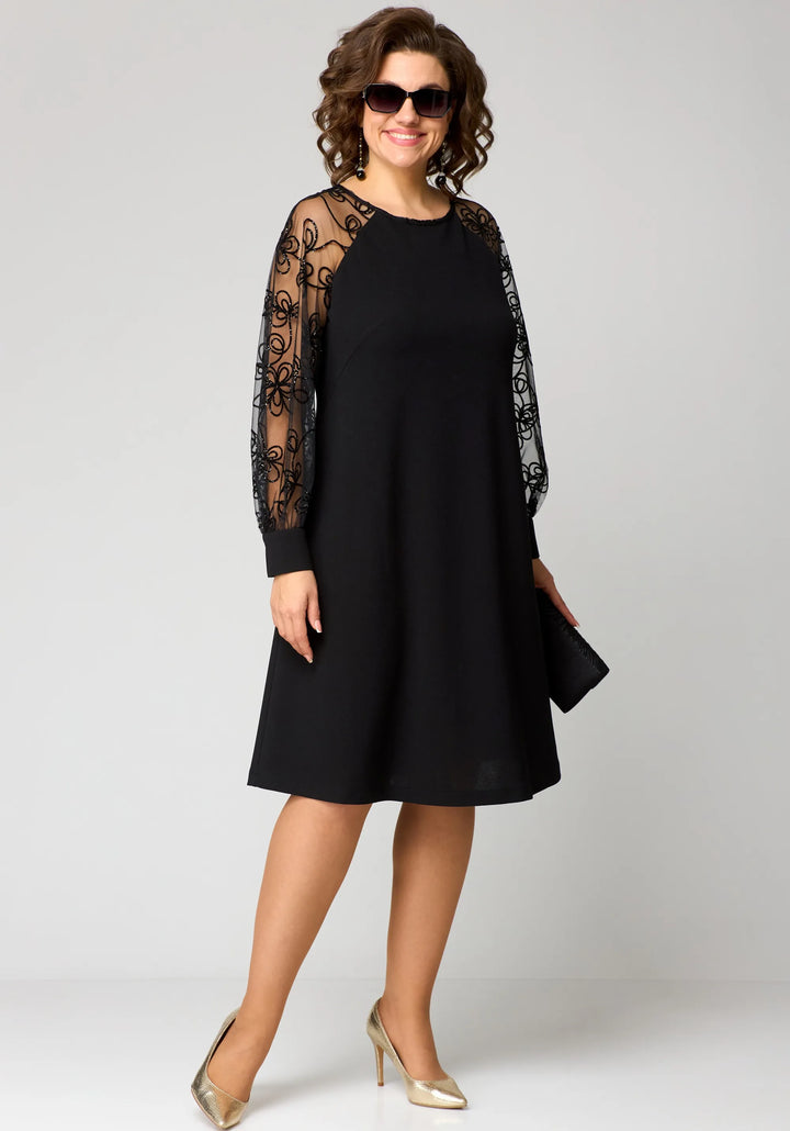 Edyth | Elegant Lace Sleeve Dress