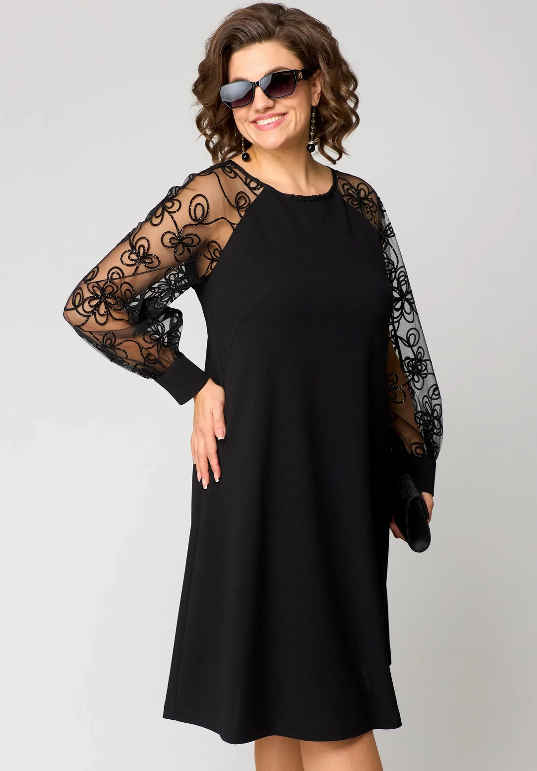 Edyth | Elegant Lace Sleeve Dress