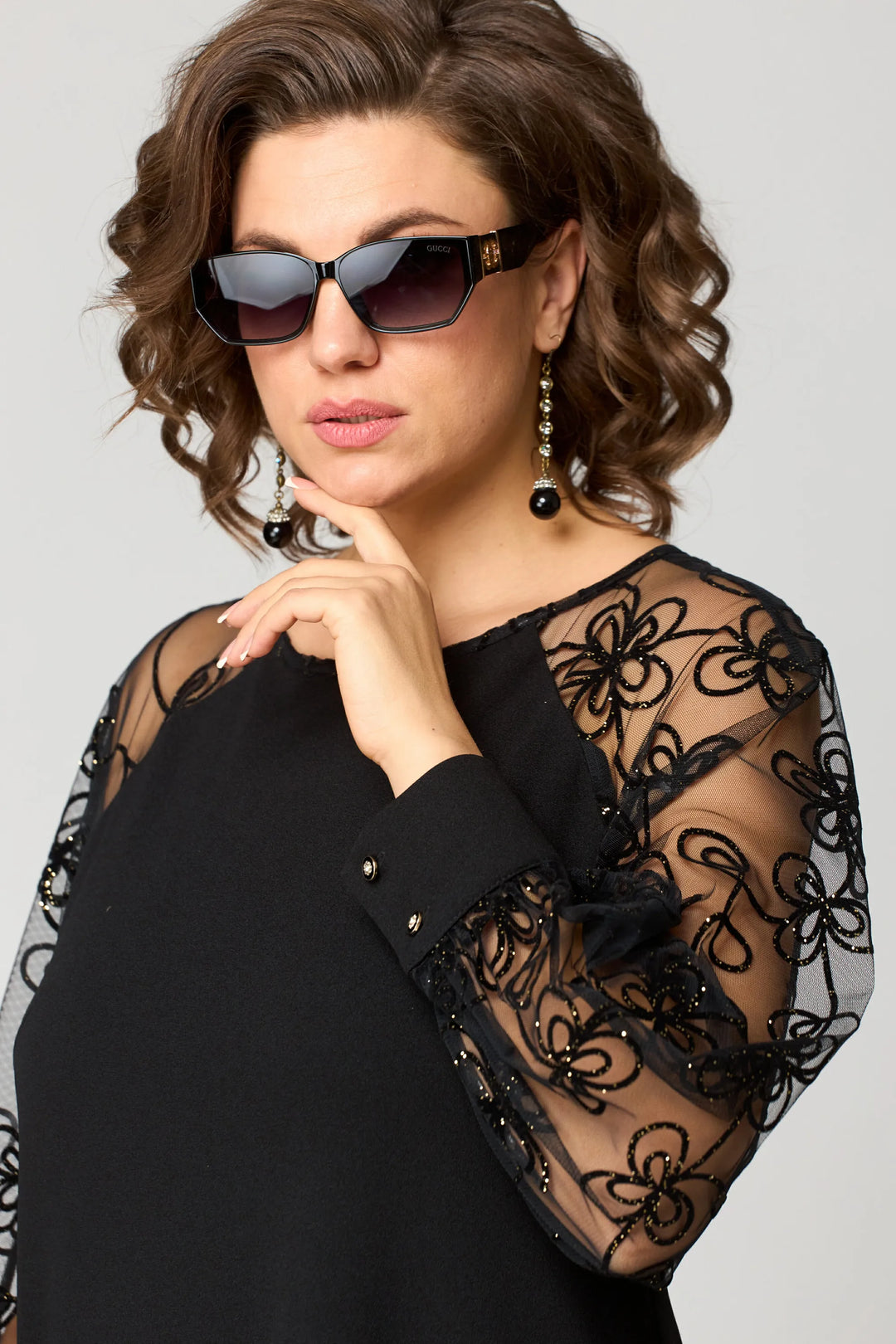 Edyth | Elegant Lace Sleeve Dress