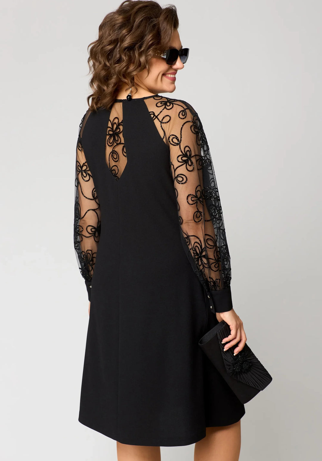 Edyth | Elegant Lace Sleeve Dress