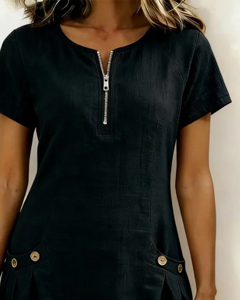 Close-up of black dress&