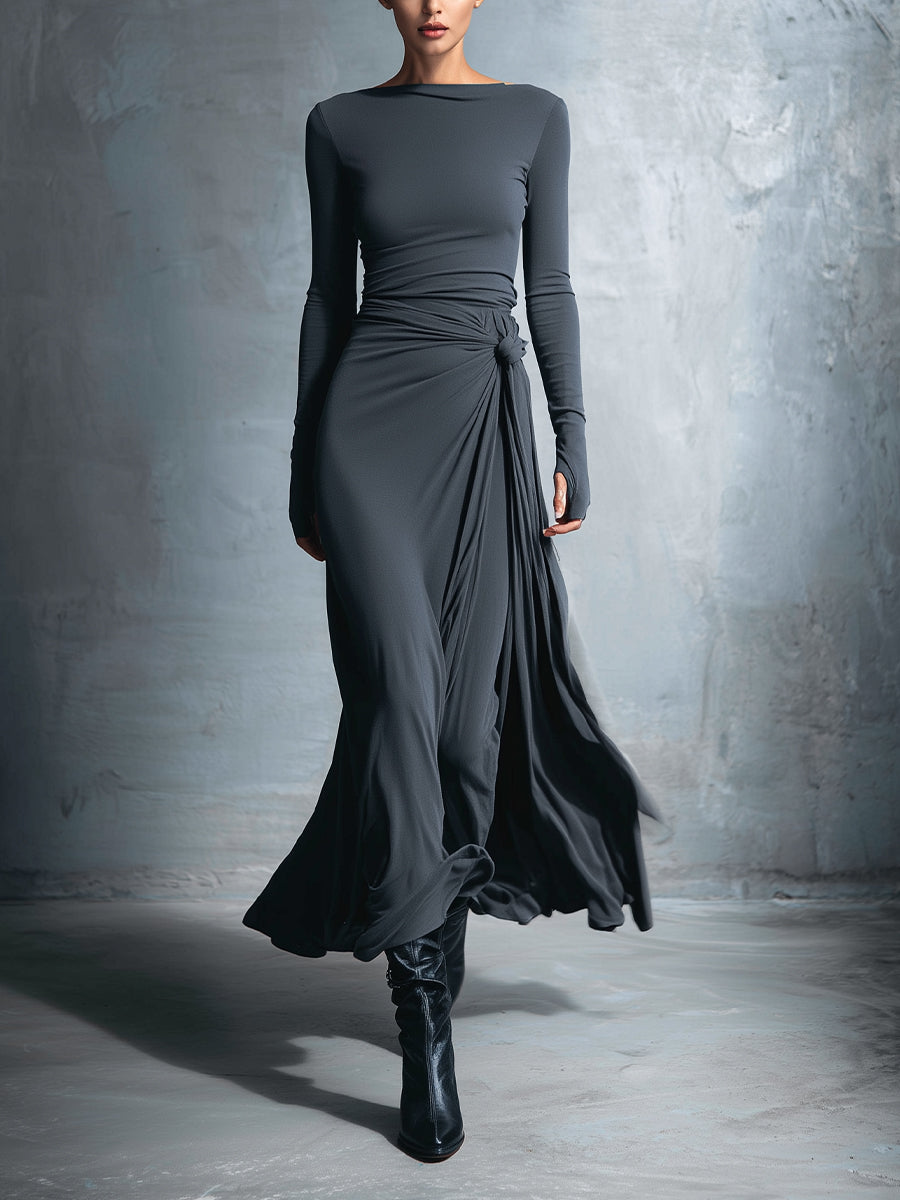 Naomi | Side Knot Maxi Dress