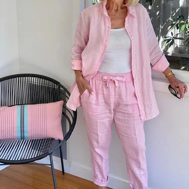 Matilda – Soft Two-Piece Set with Button Front