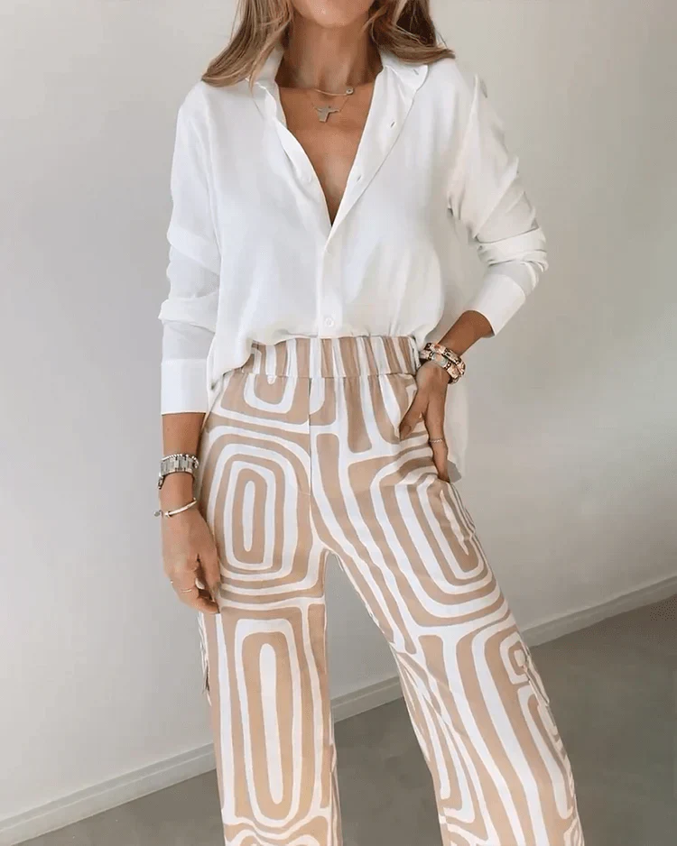 Diane – Geometric Print Matching Set
