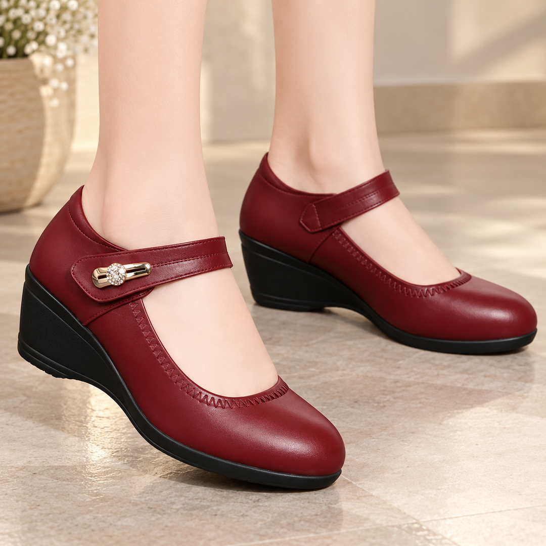 Nola | Mary Jane Wedge Shoes