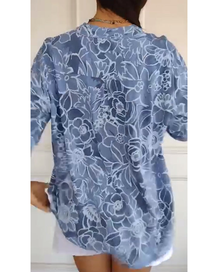 Sade – Floral Blouse with Relaxed Fit