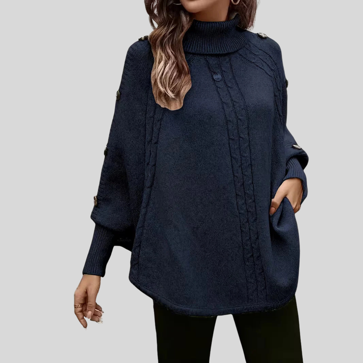Nora | High Neck Cable Knit Sweater