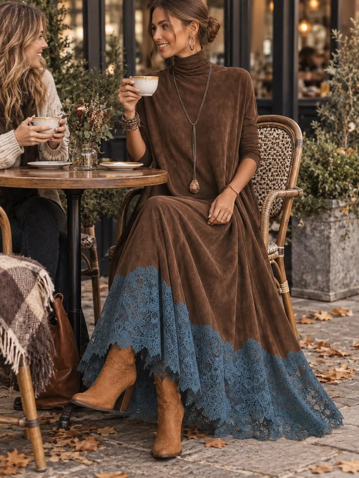 Brunella | Lace Hem Maxi Dress