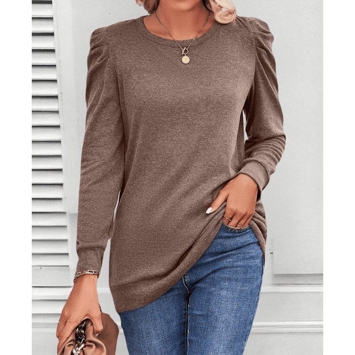 Mae – Puff Shoulder Tunic Top
