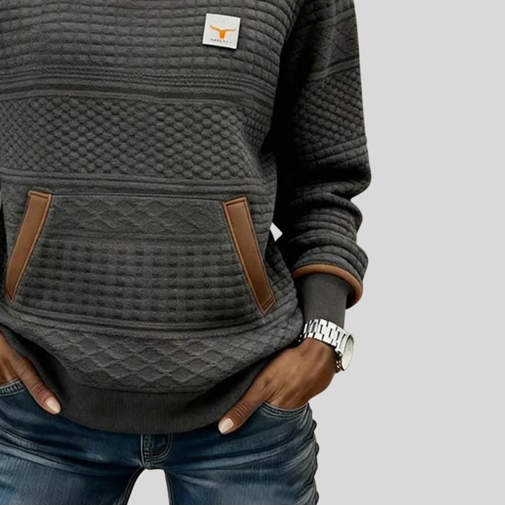 Noelle | Color Block Crew Neck Sweatshirt