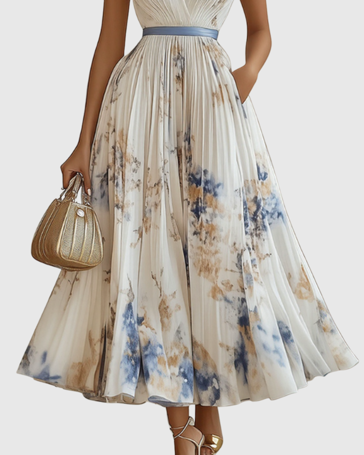 Rowella | V-Neck Floral Maxi Dress
