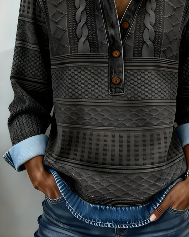 Rowan | Half-Button Collared Sweatshirt