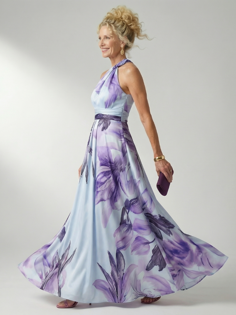 Amiel™ Light Floral Maxi Dress