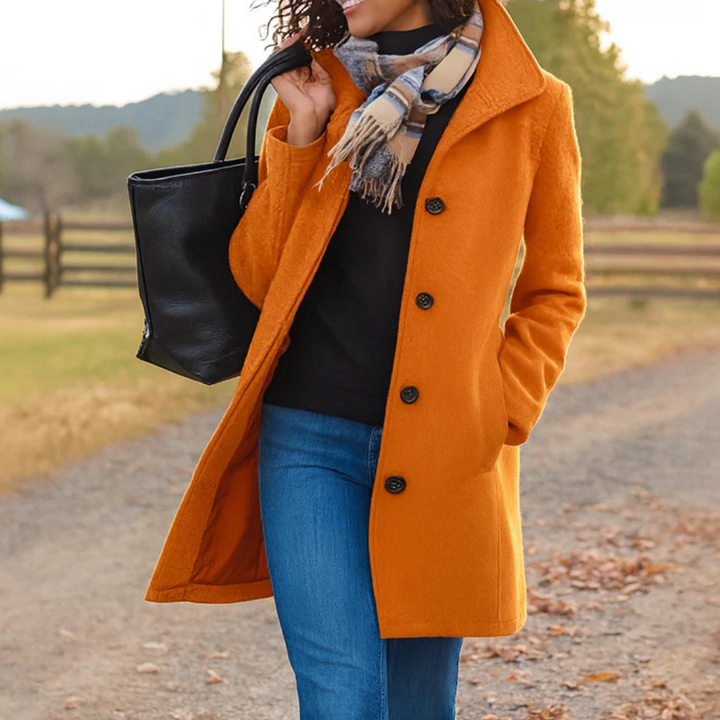 Helga | Classic Button-Front Winter Coat