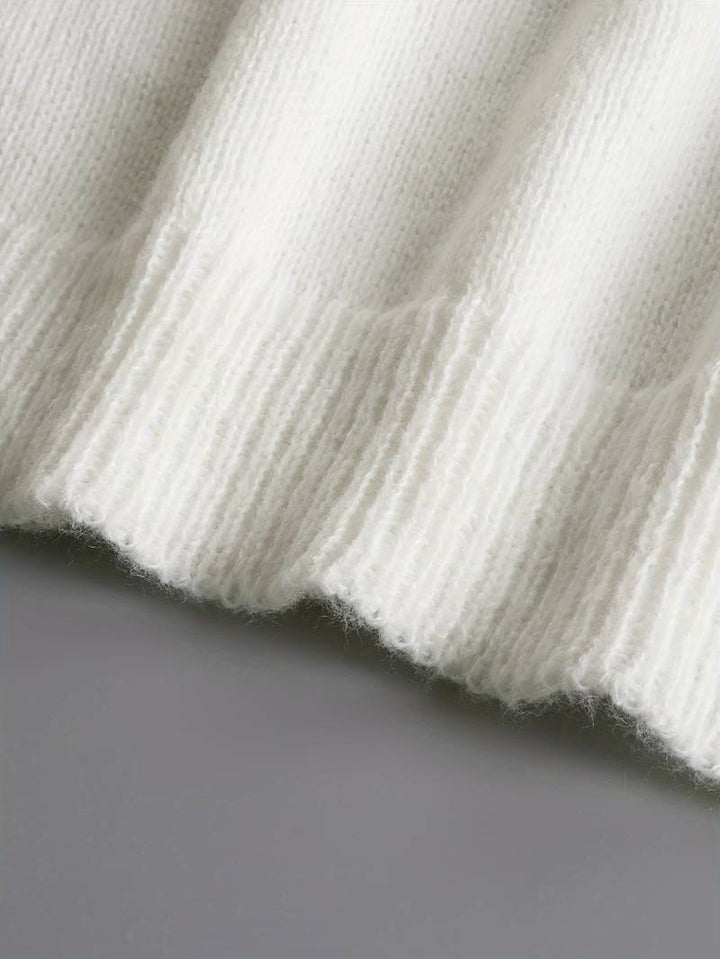 Mara – V-Neck Button Sweater
