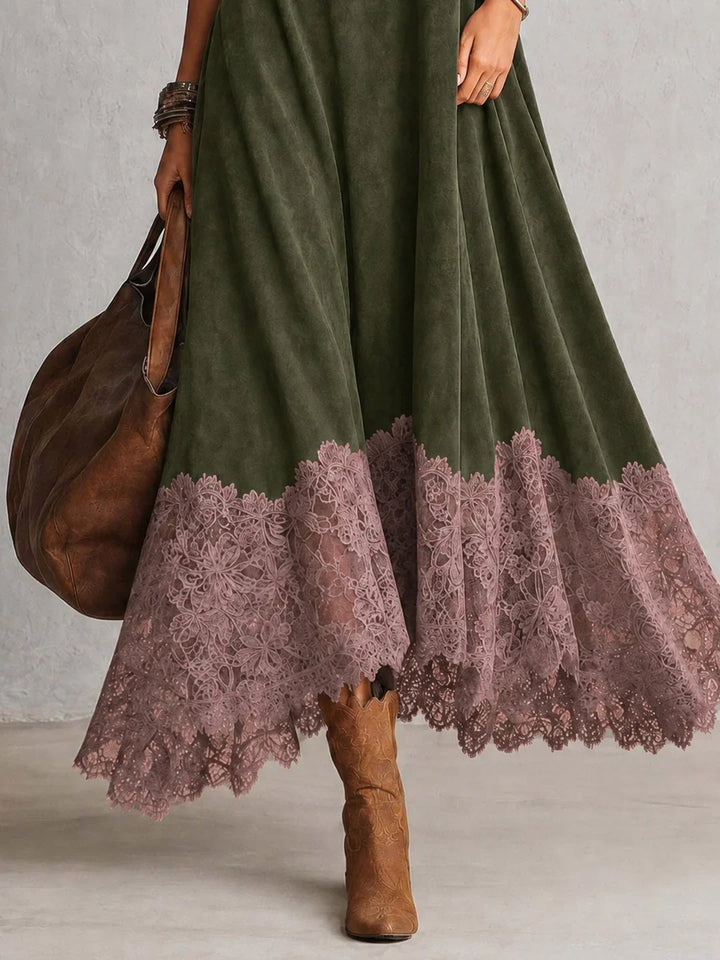 Brunella | Lace Hem Maxi Dress