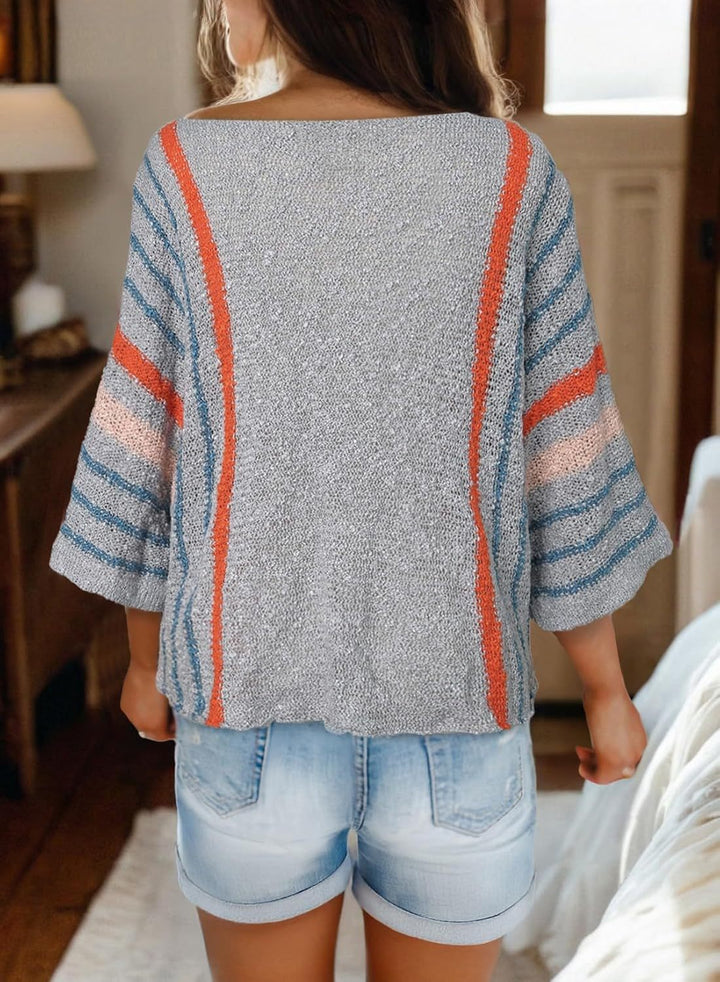 Camila – Boho Knit Sweater with Relaxed Flowy Fit