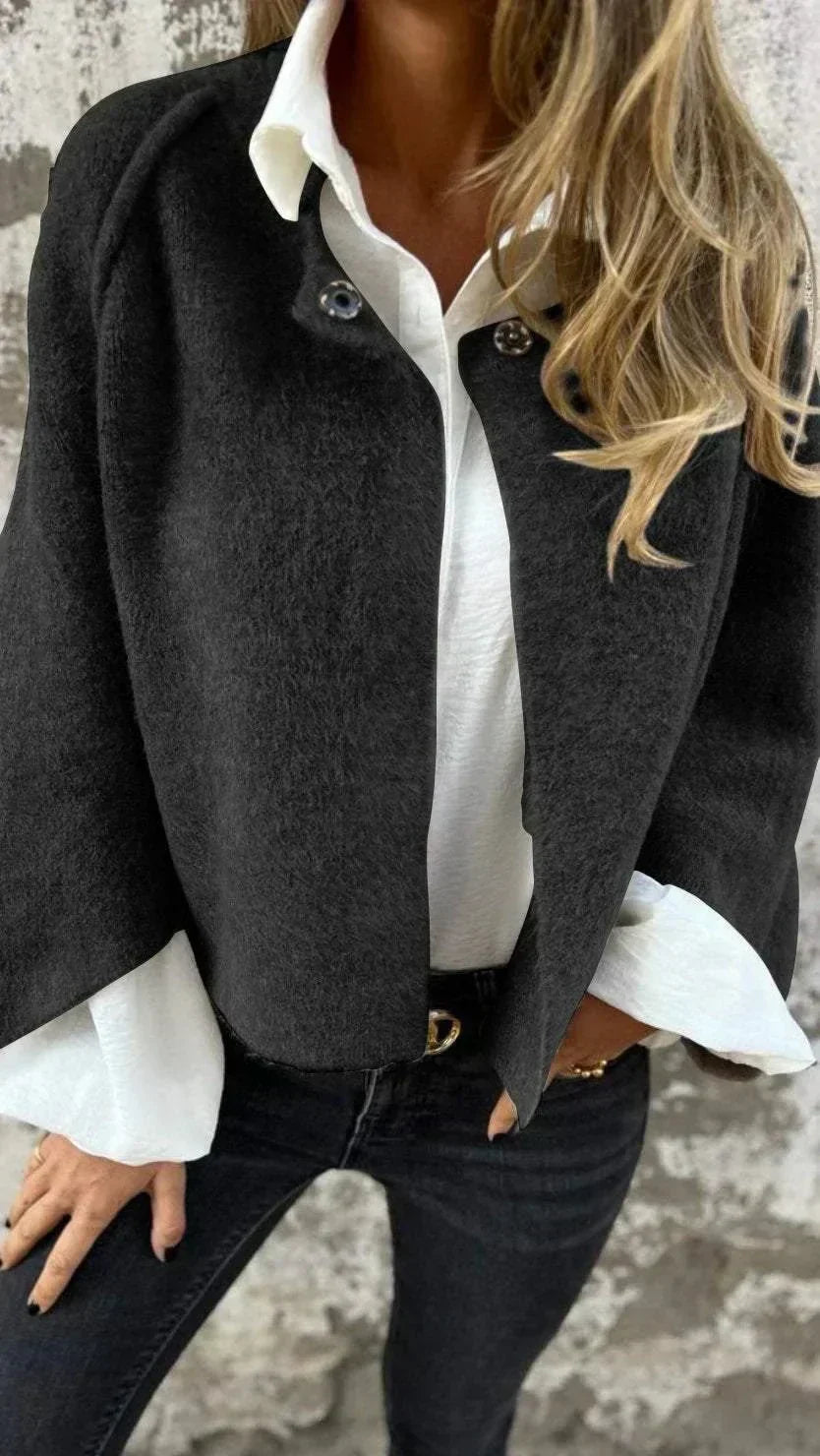 Olivia – Soft Jacket with Classic Round Neckline