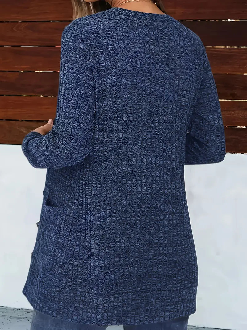 Melody – Longline Button-Front Cardigan